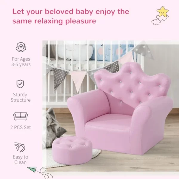 festive pink sofa ottoman bundle