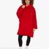red unisex hooded robe