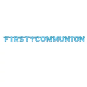 1st communion blue letter banner large