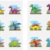 dinosaur tattoos 6pcs per card