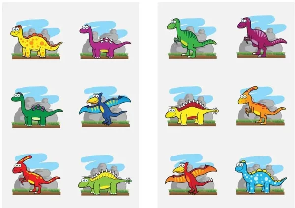 dinosaur tattoos 6pcs per card