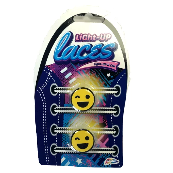 emoji light up shoe laces buttons