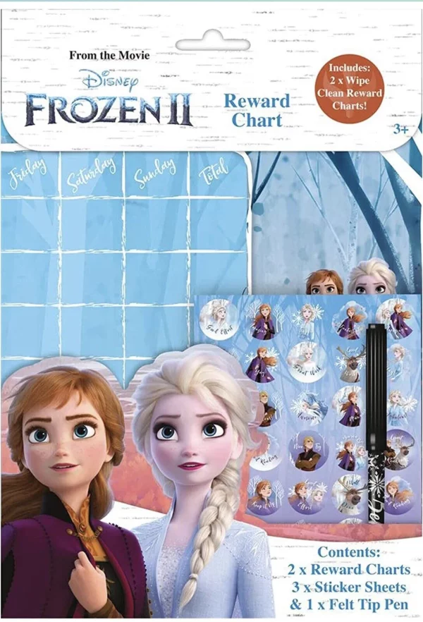 frozen 2 wipe clean reward chart stickers pen