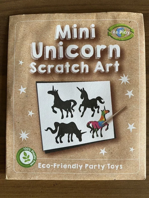 mini unicorn scratch art eco friendly